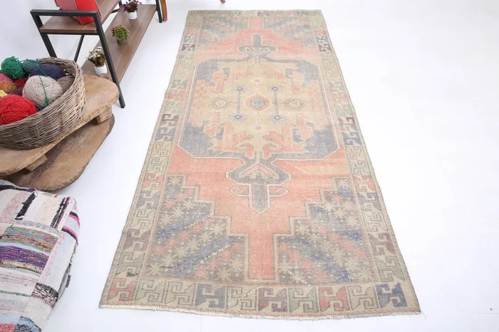 3′ x 8′ Red Turkish Vintage Rug – 2398