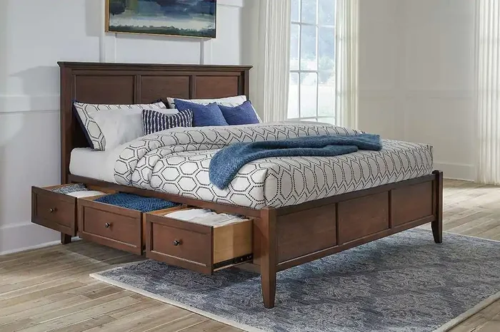A-America – Westlake King Storage Bed in Cherry Brown Finish – WSLCB5191