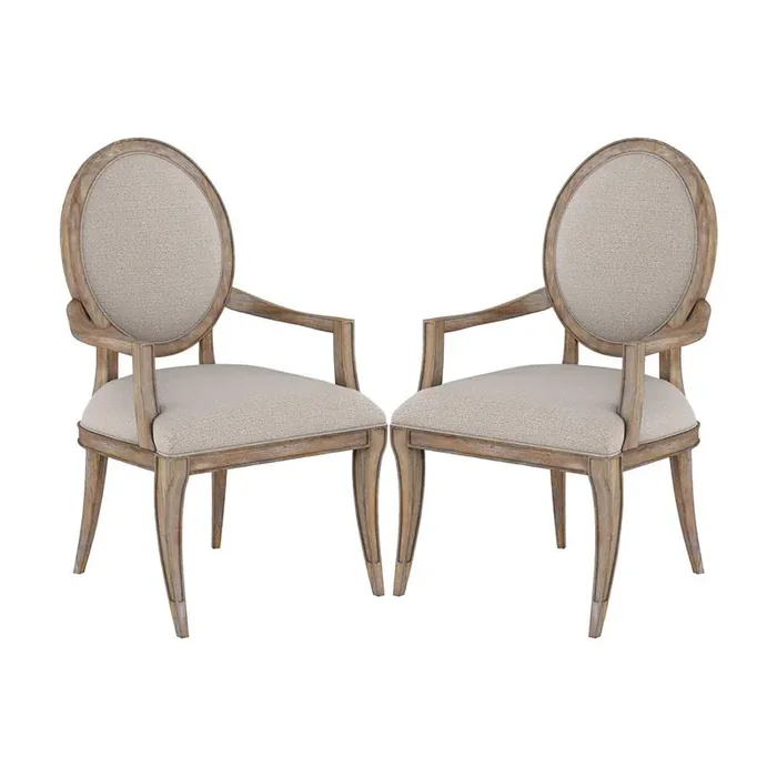 A.R.T. Furniture – Architrave Oval Arm Chair (Set Of 2) in Brown – 277203-2608