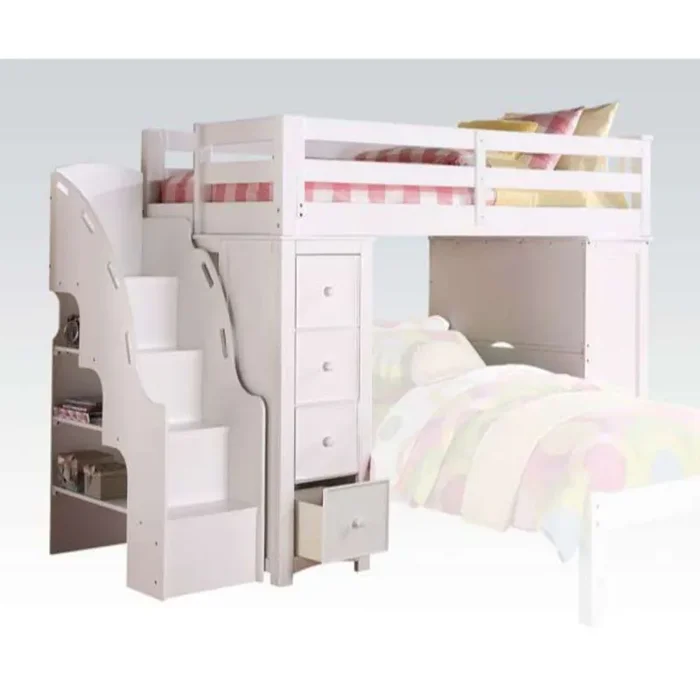 ACME Furniture – Freya Loft Bed w/Bookcase Ladder – 37145