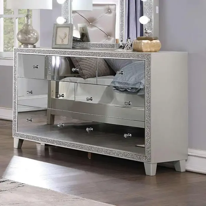ACME Furniture – Sliverfluff Dresser – Mirrored & Champagne – BD00246