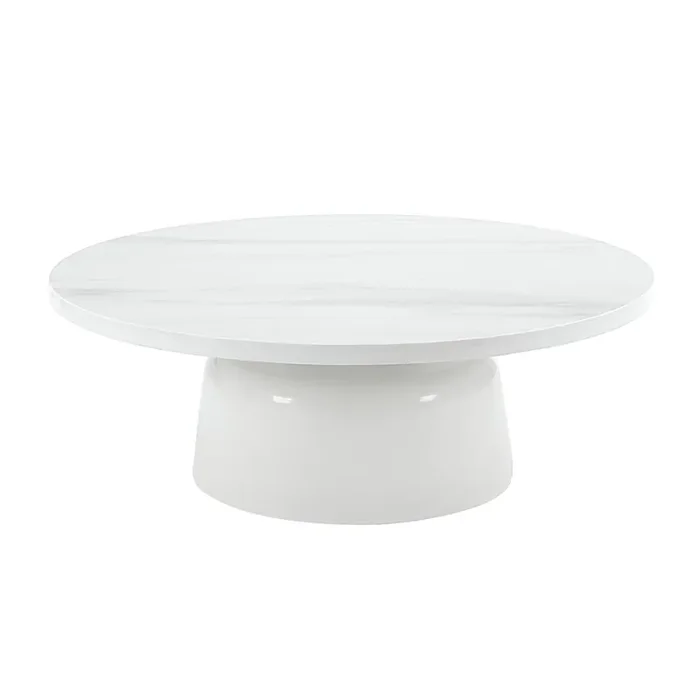 ACME Furniture – Zaid Coffee Table – Engineering Marble & White High Gloss Finish – LV04225