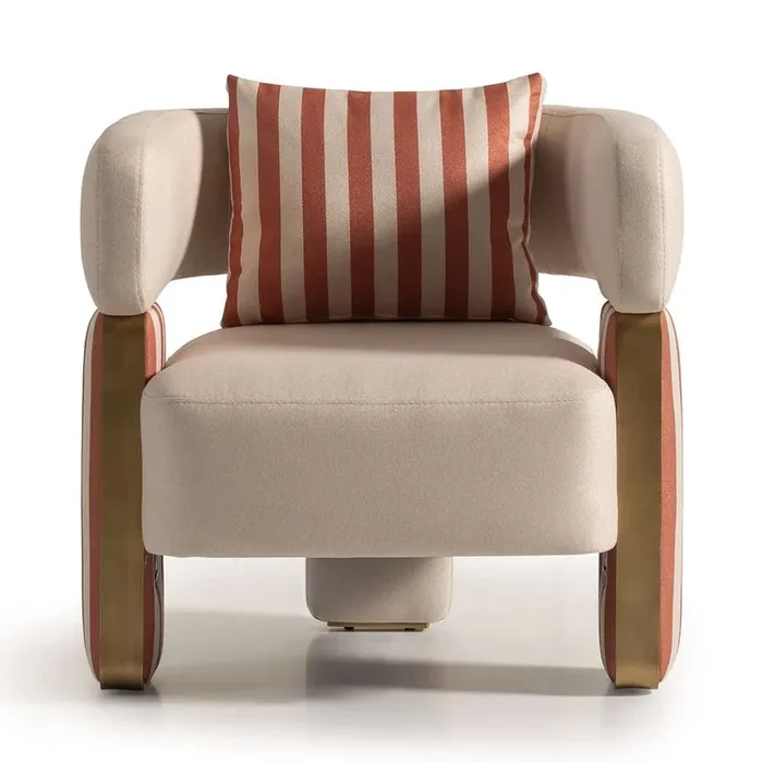 AICO by Michael Amini – Amora Accent Chair – Ash/Eggshell Walnut – LFR-AMRA835-ASH-223