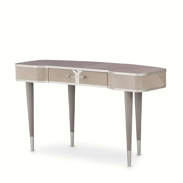 AICO by Michael Amini – Lanterna Vanity/Writing Desk – Silver Mist – 9032058-823