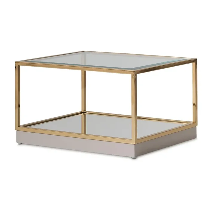 AICO by Michael Amini – Savannah Breeze Short Cocktail Table – Set of 2 – Bright Gold – LFR-SBRZ204-806