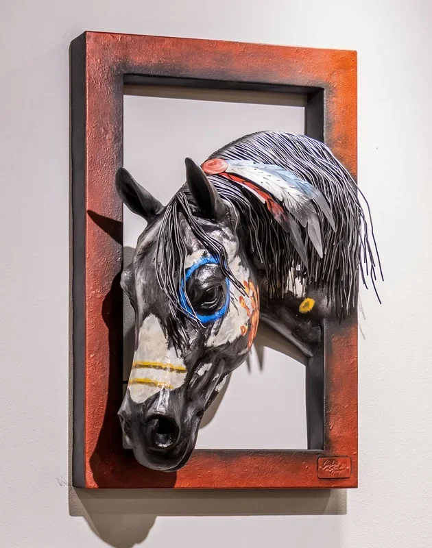 Apache War Horse Wall Sculpture