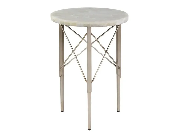 Artistica Home – Signature Designs Bernard Round Spot Table, Champagne – 2298-950