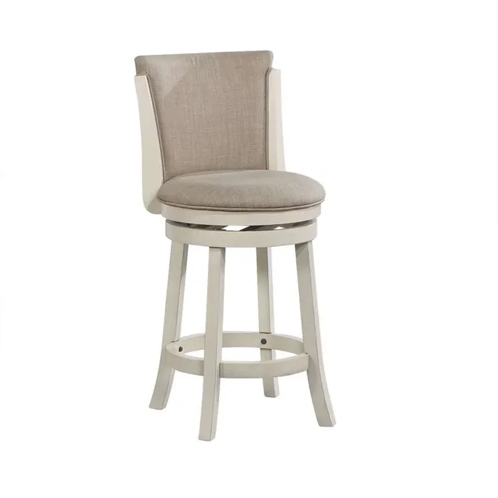Avalon Furniture – 24in Contempo Swivel Stool – Antique White – D01977 GC-W