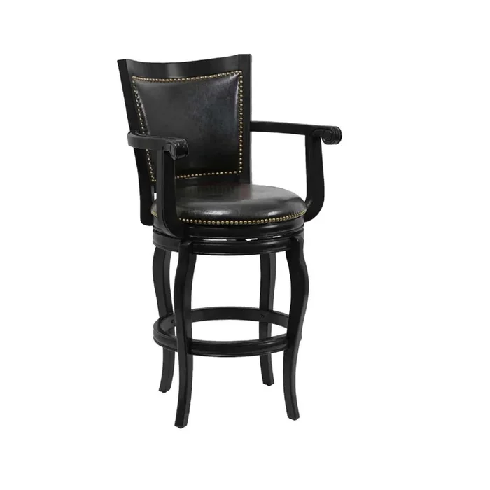 Boraam – 29in Jones Memory Swivel Stool in Black – 52329