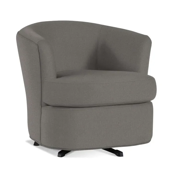 Braxton Culler – Ashby Swivel Tub Chair (Brown Crypton Performance Fabric) – 539-005