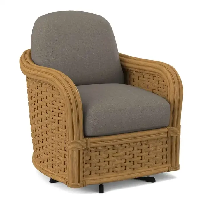 Braxton Culler – Somerset Barrel Swivel Chair (Brown Crypton Performance Fabric) – 953-005