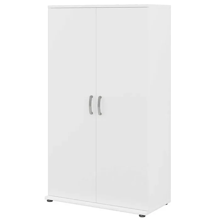 Bush Furniture – Universal Tall Garage Storage Cabinet with Doors and Shelves in White – GAS136WH-Z