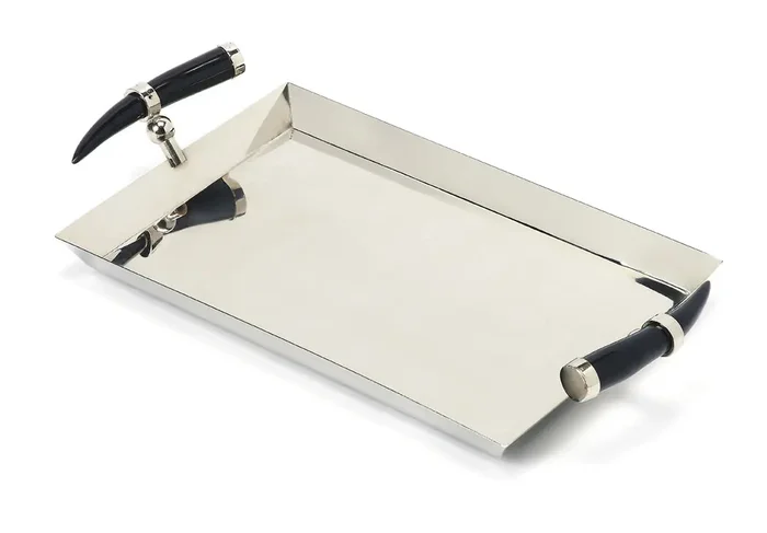 Butler Specialty Company – Hors D‘oeuvres – Vito Stainless Steel Rectangular Serving Tray, Silver – 3826016