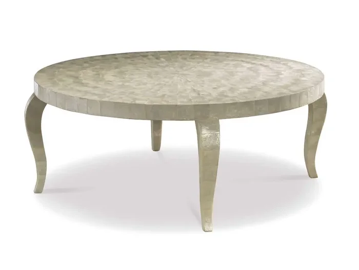 Century Furniture – Grand Tour Furniture White Capiz Shell Abby Cocktail Table – SF6113