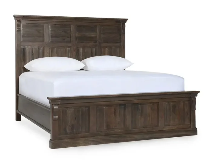 Classic Home – Adelaide Queen Mango Wood Bed In Cocoa Brown – 54010237