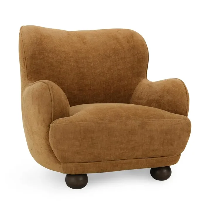 Classic Home – Penelope Upholstered Chenille Fabric Accent Chair In Amber – 53006047