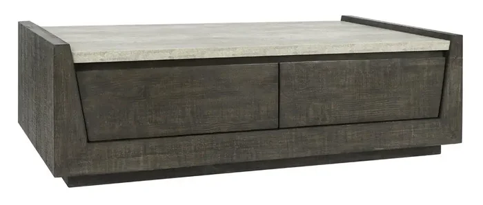Classic Home – Tori 58in Reclaimed Wood Coffee Table In Dark Brown – 51031515