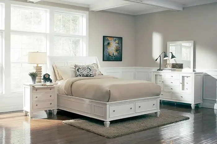 Coaster – Sandy Beach E King 4Pc Set (Ke.Bed,Ns,Dr,Mr) – 201309KE-S4