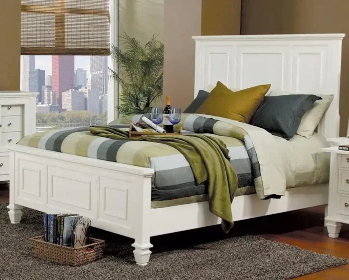 Coaster – Sandy Beach Queen Bed in White Finish – 201301Q