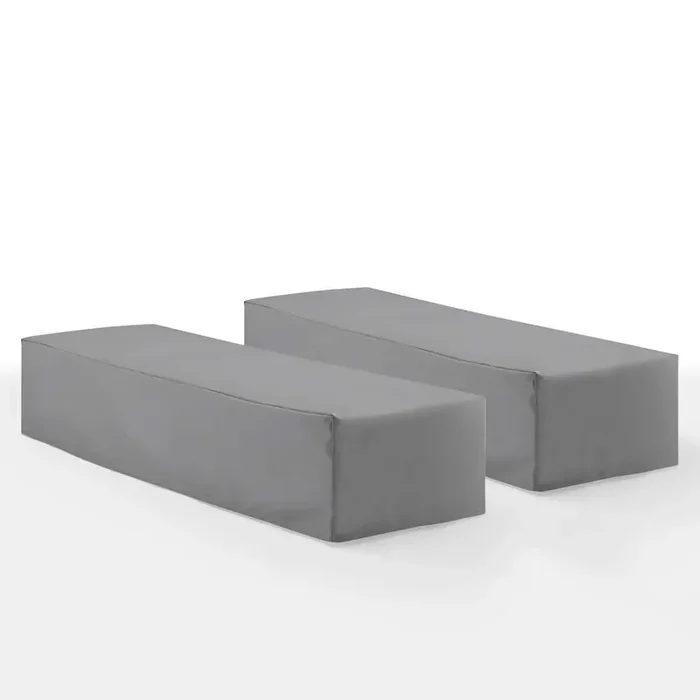 Crosley Furniture – 2Pc Outdoor Chaise Lounge Furniture Cover Set Gray – 2 Chaise Lounge – MO75044-GY
