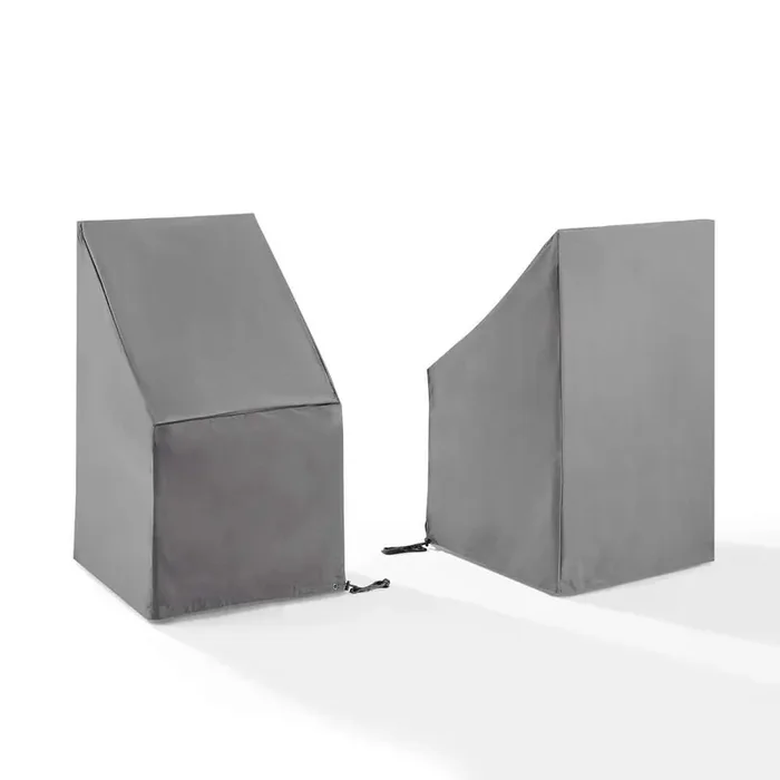Crosley Furniture – 2Pc Outdoor Dining Side Chair Furniture Cover Set Gray – 2 Dining Side Chairs – CO7510-GY