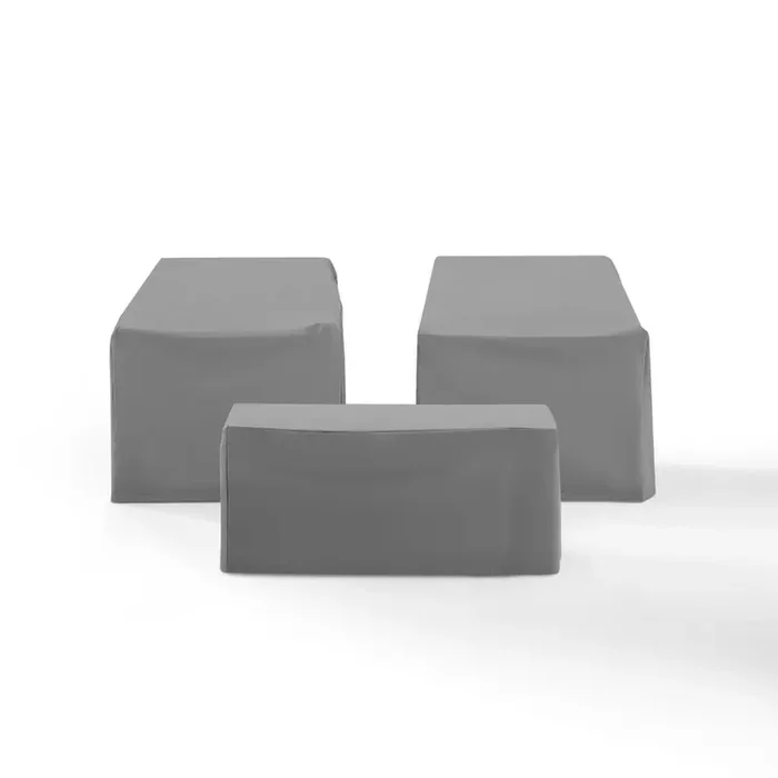 Crosley Furniture – 3 Piece Furniture Cover Set Gray – 2 Chairs, Coffee Table – MO75005-GY