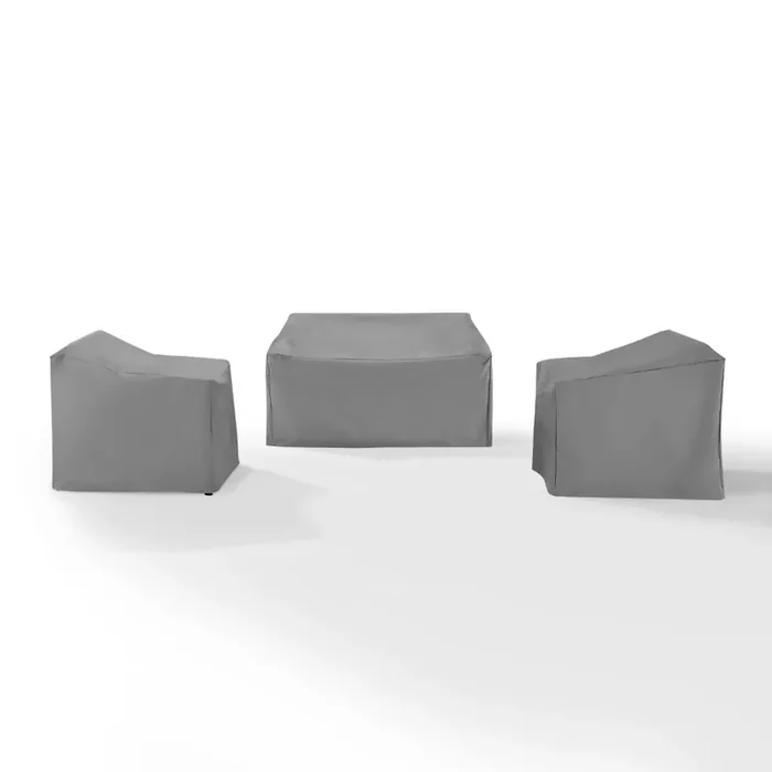 Crosley Furniture – 3 Piece Furniture Cover Set Gray – Loveseat, 2 Chairs – MO75004-GY