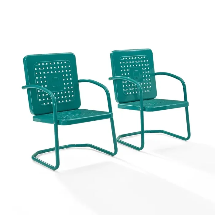 Crosley Furniture – Bates Chair in Turquoise (Set of 2) – CO1025-TU