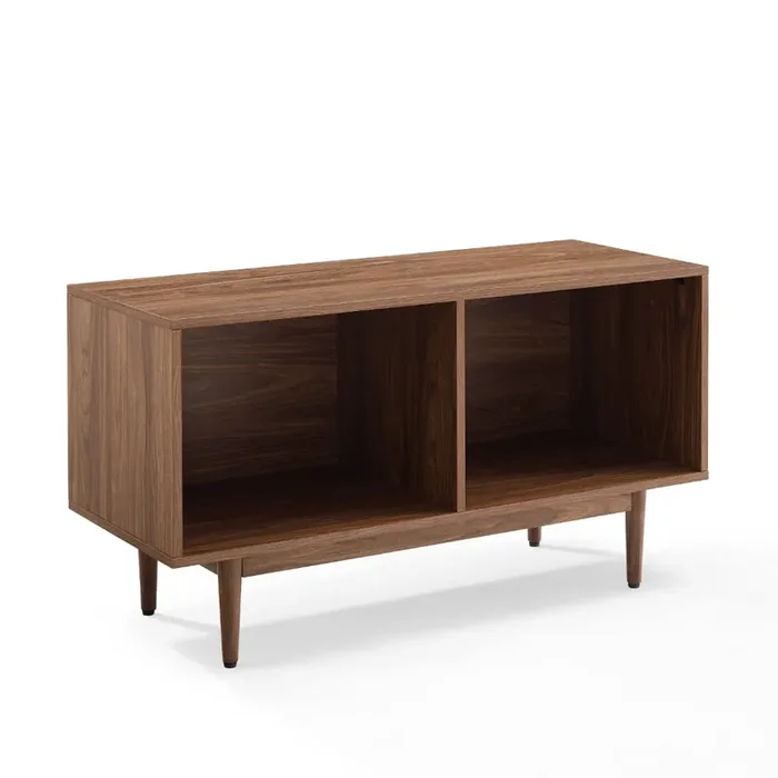 Crosley Furniture – Liam Medium Record Storage Console Cabinet Walnut – CF1116-WA
