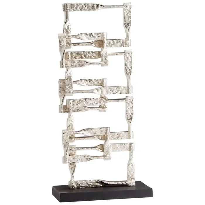 Cyan Design – Akira Sculpture in Matt Black and Nickel – Medium – 10627