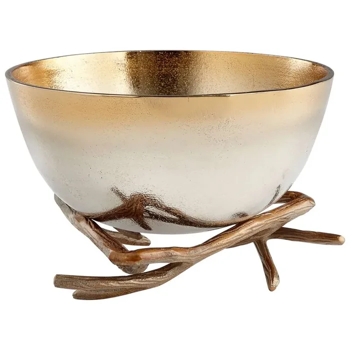 Cyan Design – Antler Anchored Bowl in Gold – Large – 08133