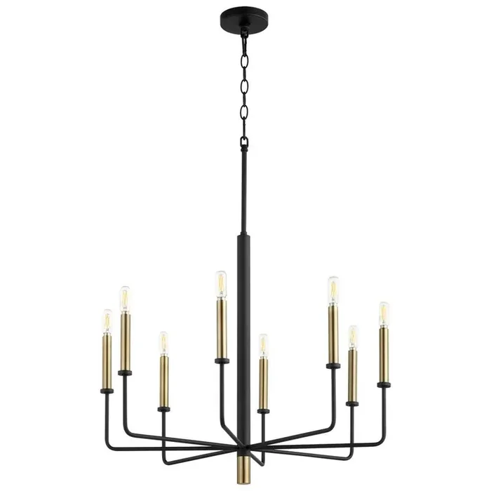 Cyan Design – Apollo Chandelier in Noir & Aged Brass – Small – 10967