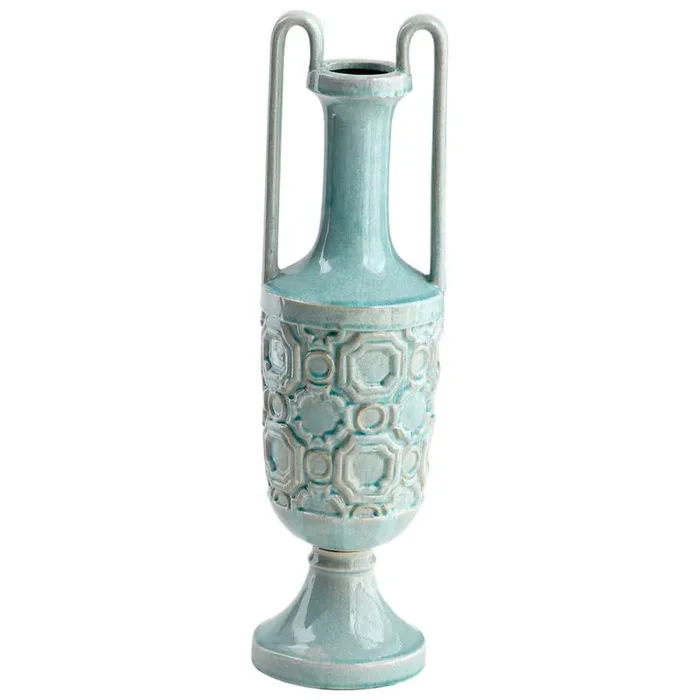 Cyan Design – August Sky Vase in Teal – Small – 08698