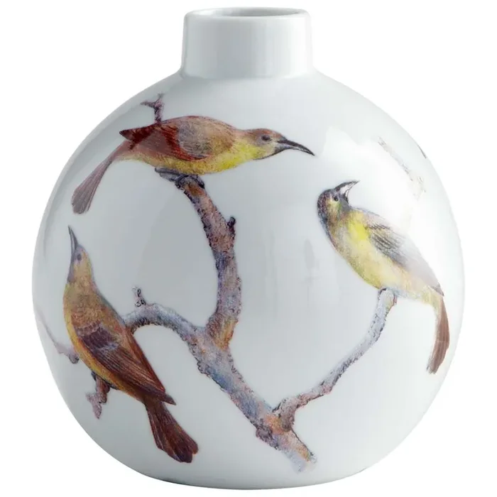Cyan Design – Aviary Vase in White – Small – 06470