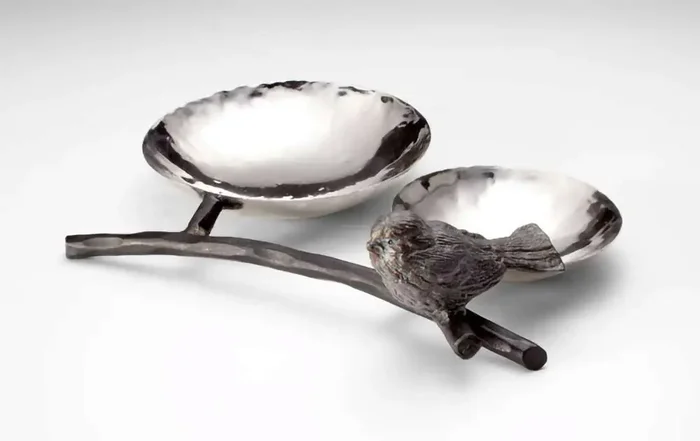 Cyan Design – Bird Tray in Silver and Bronze – 04688 – CLOSEOUT