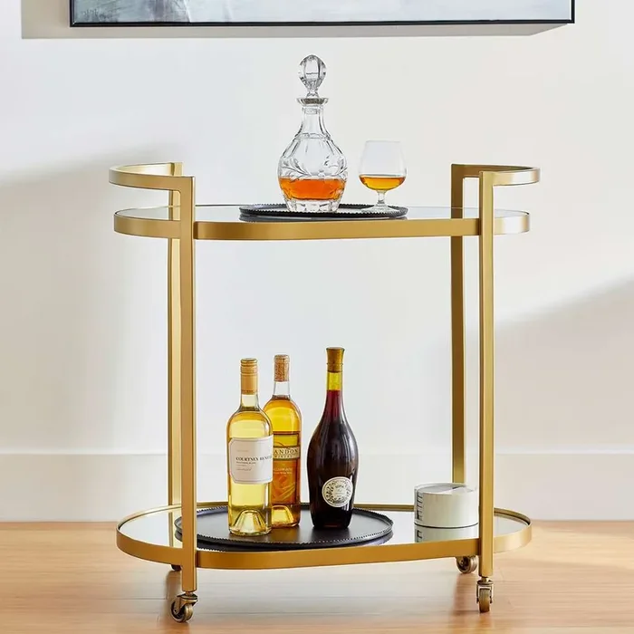 Cyan Design – Cosmo Bar Cart in Gold – 11437
