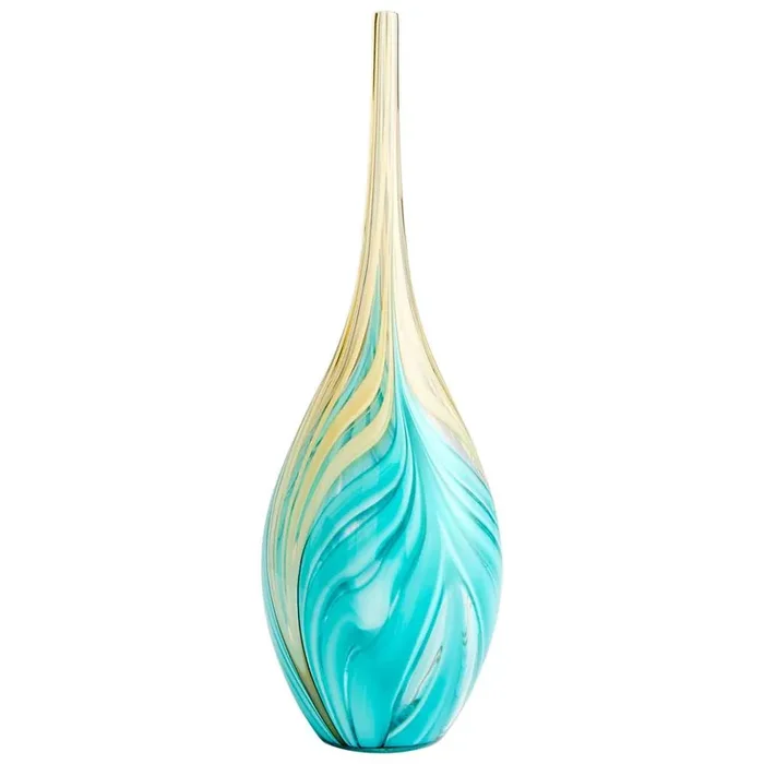 Cyan Design – Parlor Palm Vase in Amber and Blue – Large – 10003