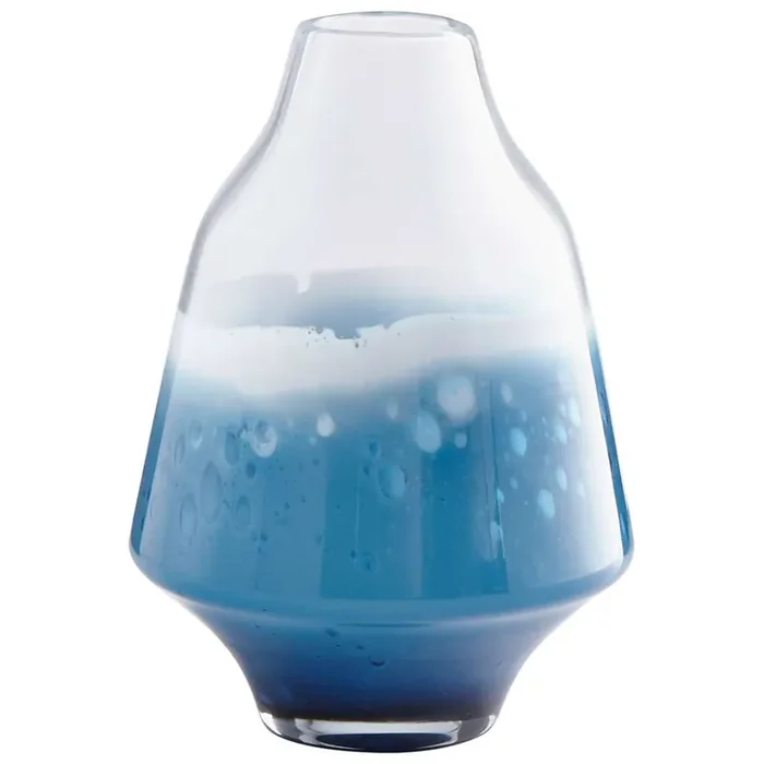 Cyan Design – Water Dance Vase in Clear and Cobalt – Medium – 09166