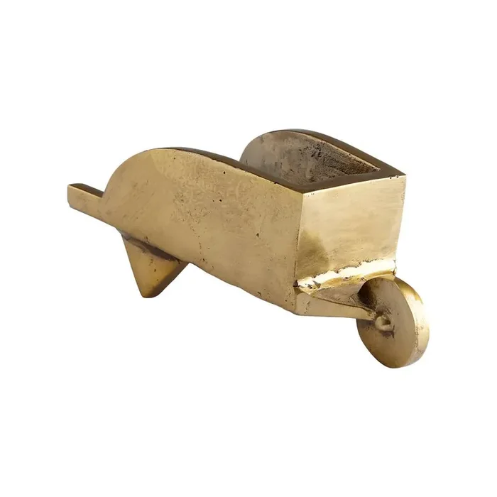 Cyan Design – Wheelbarrow Token in Aged Brass – 11231