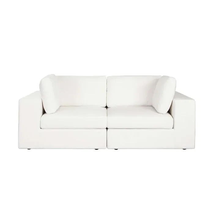 Diamond Sofa – Muse 2PC Modular Sofa in Mist White Performance Fabric – MUSE2SCWH