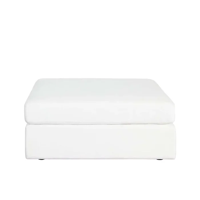 Diamond Sofa – Muse Ottoman in Mist White Performance Fabric – MUSEOTWH