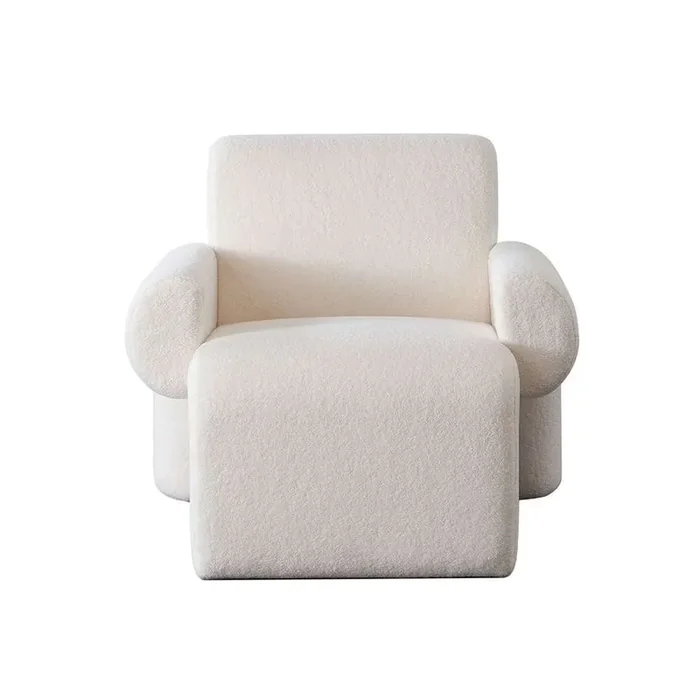 Diamond Sofa – Noa Accent Chair in Ivory Sherpa Fabric – NOACHIV