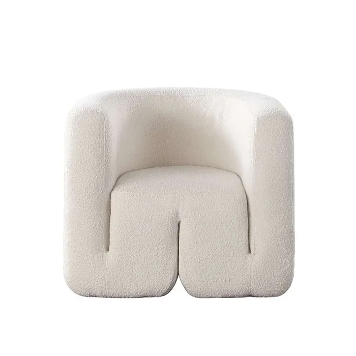Diamond Sofa – Pulse Accent Chair in Ivory Boucle Fabric – PULSECHIV_CLOSEOUT