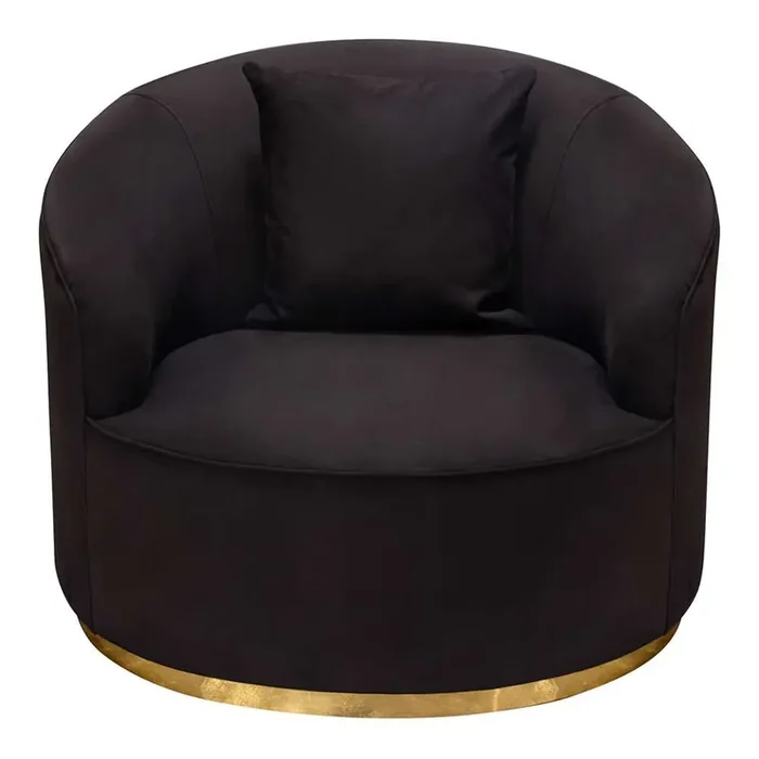 Diamond Sofa – Raven Chair w/ Brushed Accent Trim