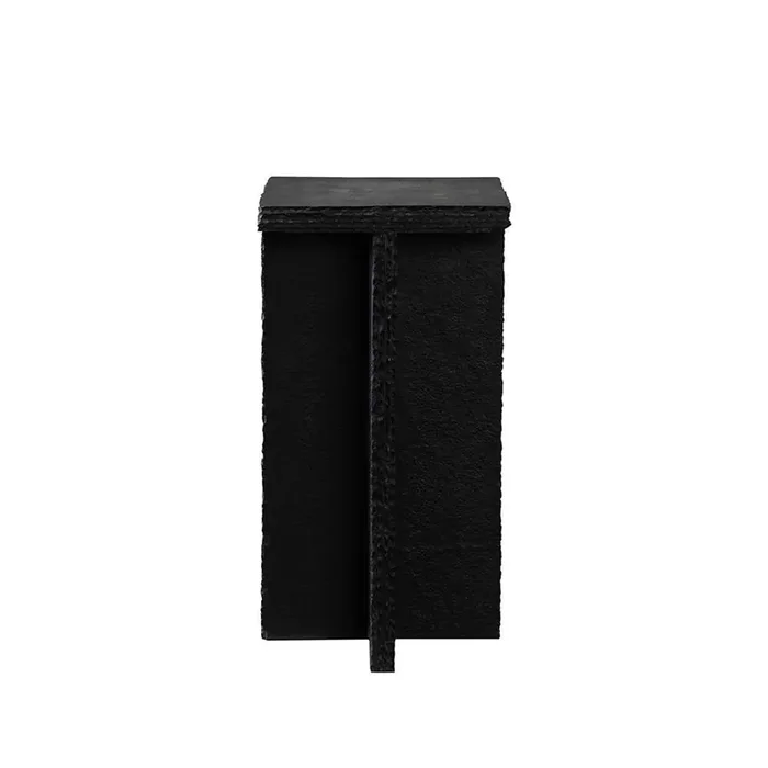 Diamond Sofa – Spectre Black Slat Stone Accent Table – SPECTREATBL_CLOSEOUT
