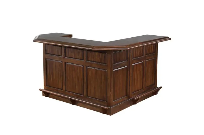 ECI Furniture – Belvedere Return Bar Complete, Distressed Walnut – 0411-35-T/B/R