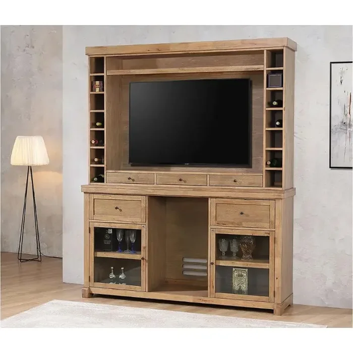 ECI Furniture – Brownstone Back Bar & Hutch Complete, Warm Brown – 0600-77-BB/H