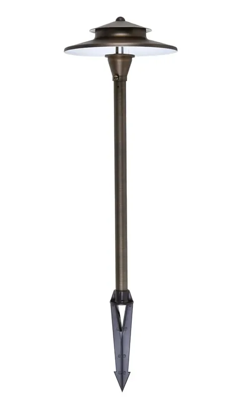 Elegant Furniture & Lighting – Outdoor Cast Brass Path light D 9in H 24in – P804