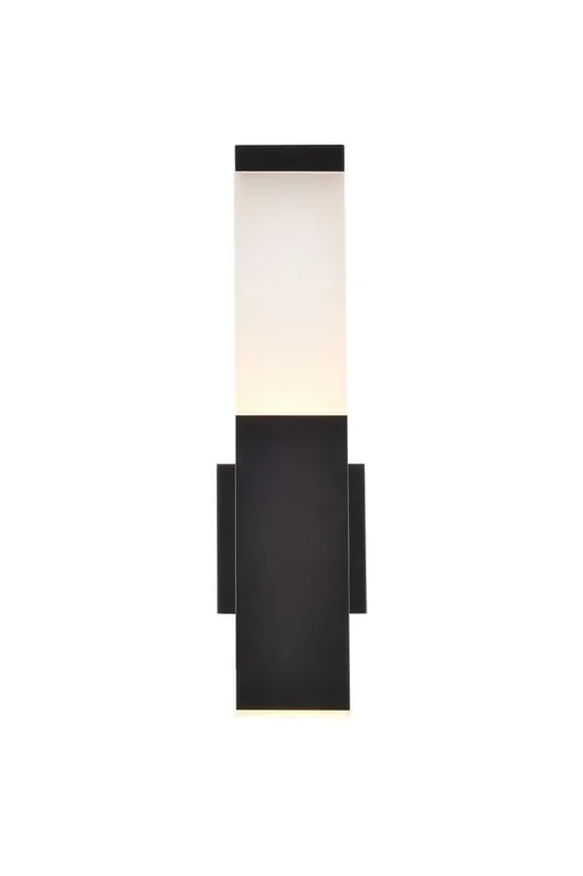 Elegant Furniture & Lighting – Raine Integrated LED wall sconce in black – LDOD4021BK