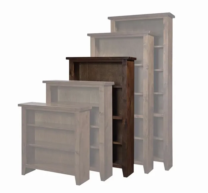 Emery Park – Alder Grove Bookcase 60inH 1 fixed & 2 adj shelves in Tobacco Finish – DG3460-TOB